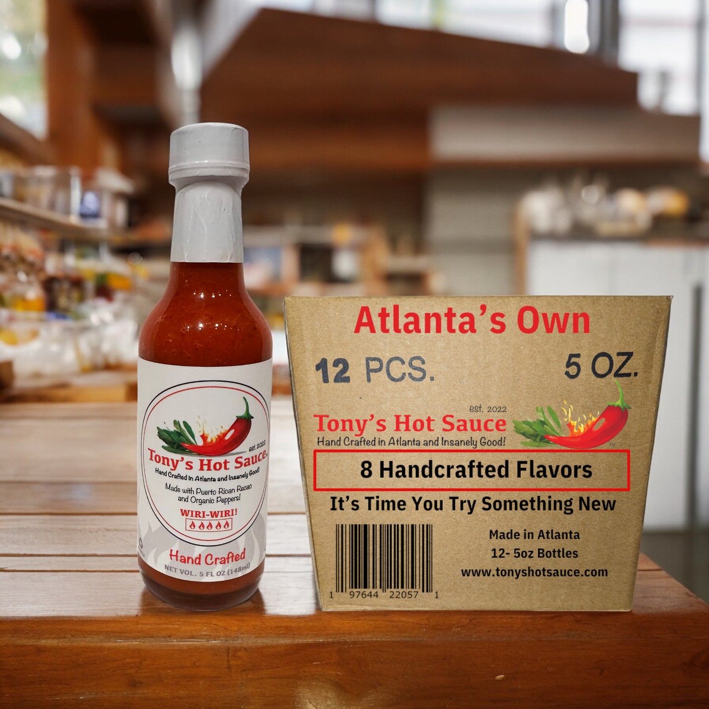 Tony's Handcrafted Hot Sauce 5oz 12 Case Pack- Wiri Wiri Gambian Pepper Sauce
