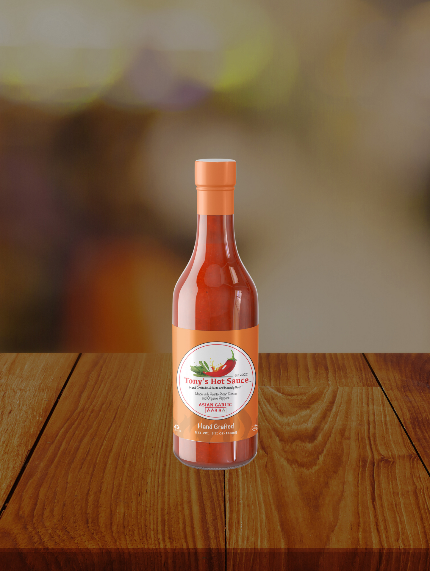 Conjunto combinado de 3 botellas de salsa picante artesanal Tony's de 5 oz: ajo asiático, jalapeño caribeño y miel picante