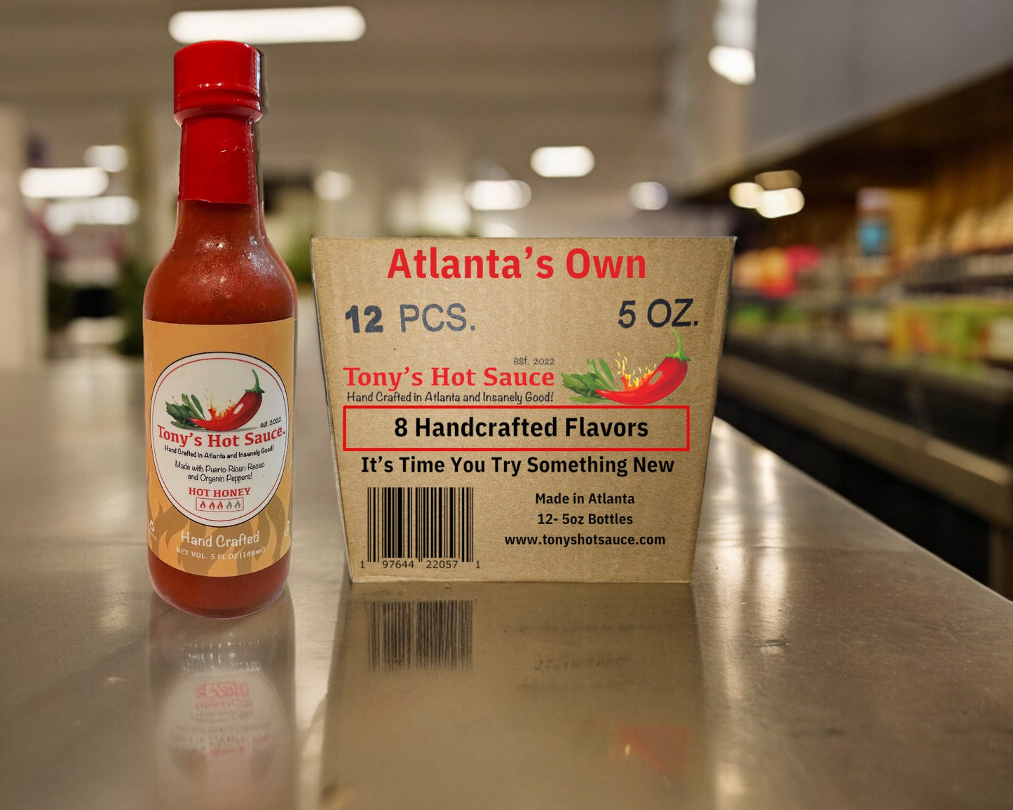 Tony's Handcrafted Hot Sauce-Hot Honey 5oz 12 Case Pack