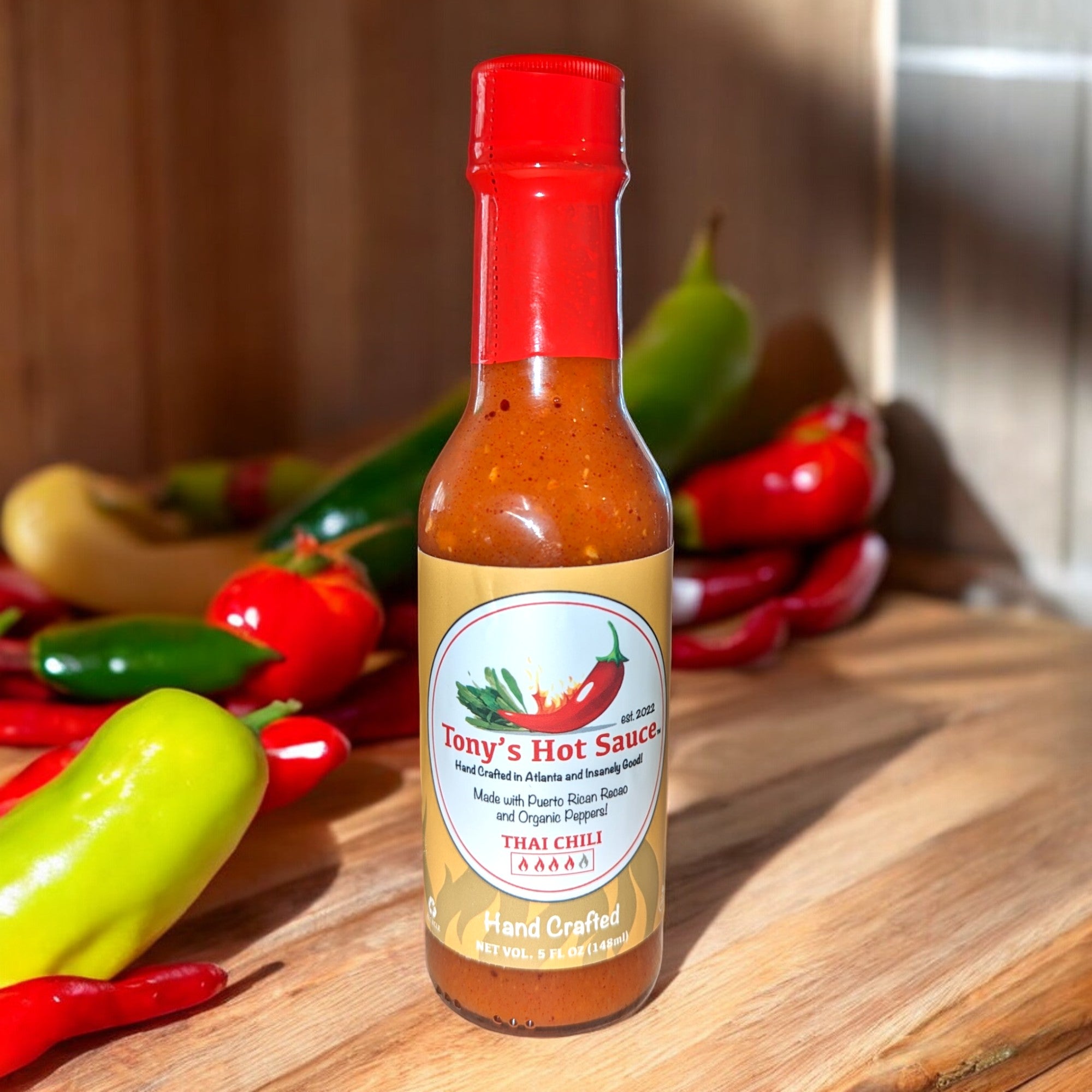 Tony&amp;#39;s Handcrafted &amp;quot;Thai Chili&amp;quot; Hot Sauce 5oz – Tony&amp;#39;s Hot Sauce Company