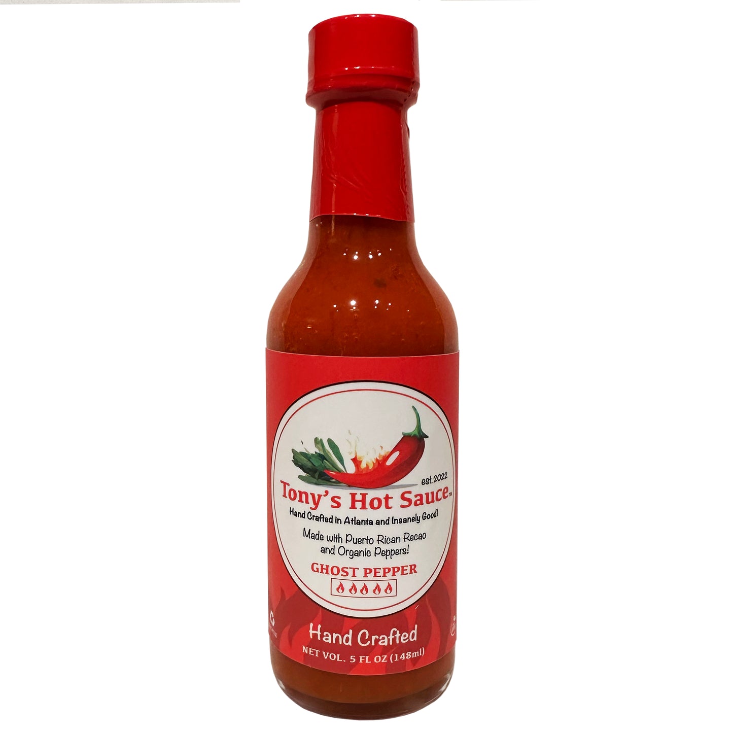 Tony's Handcrafted "Ghost Pepper" Hot Sauce 5 oz