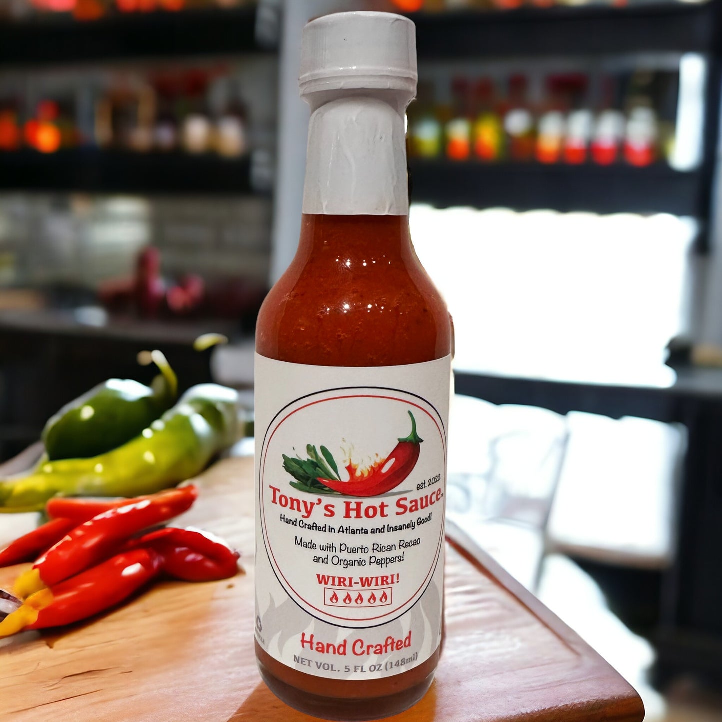 Tony's Handcrafted Hot Sauce 5oz 12 Case Pack- Wiri Wiri Gambian Pepper Sauce