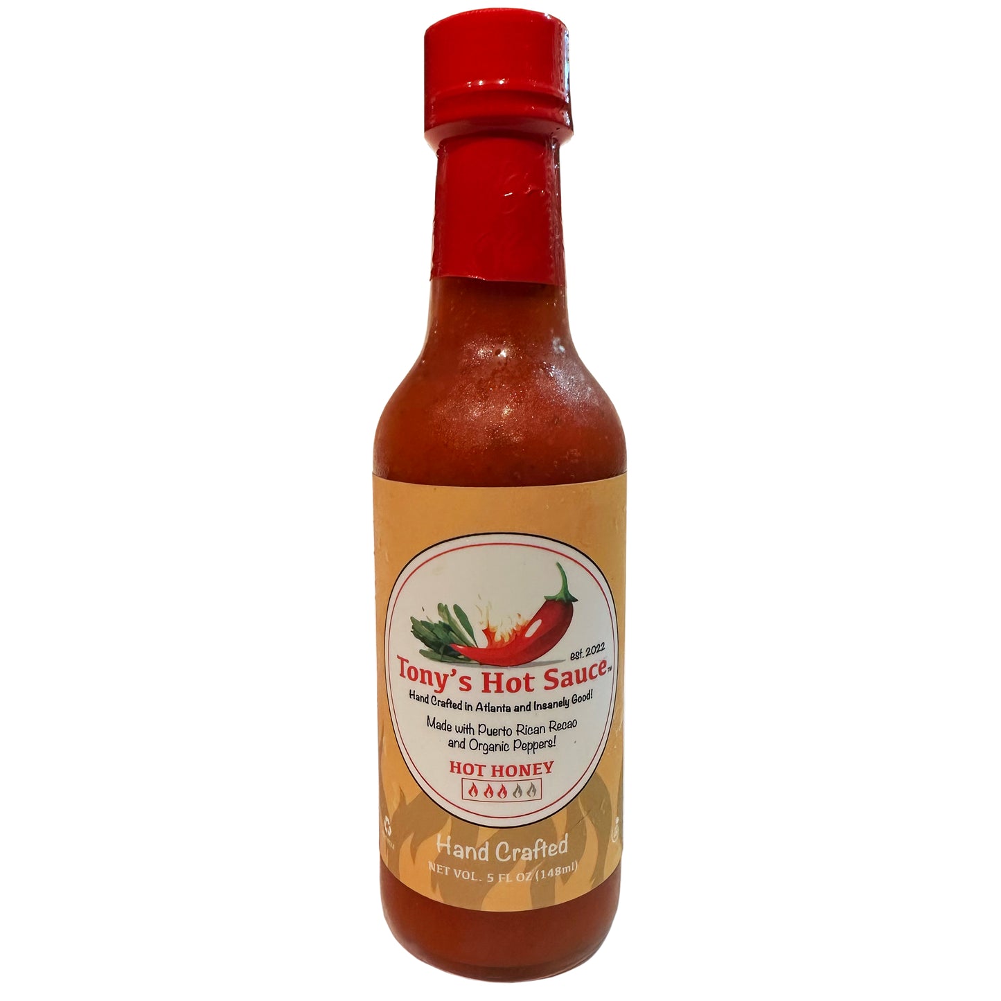 Salsa picante artesanal de Tony: salsa picante "Hot Honey", 5 oz