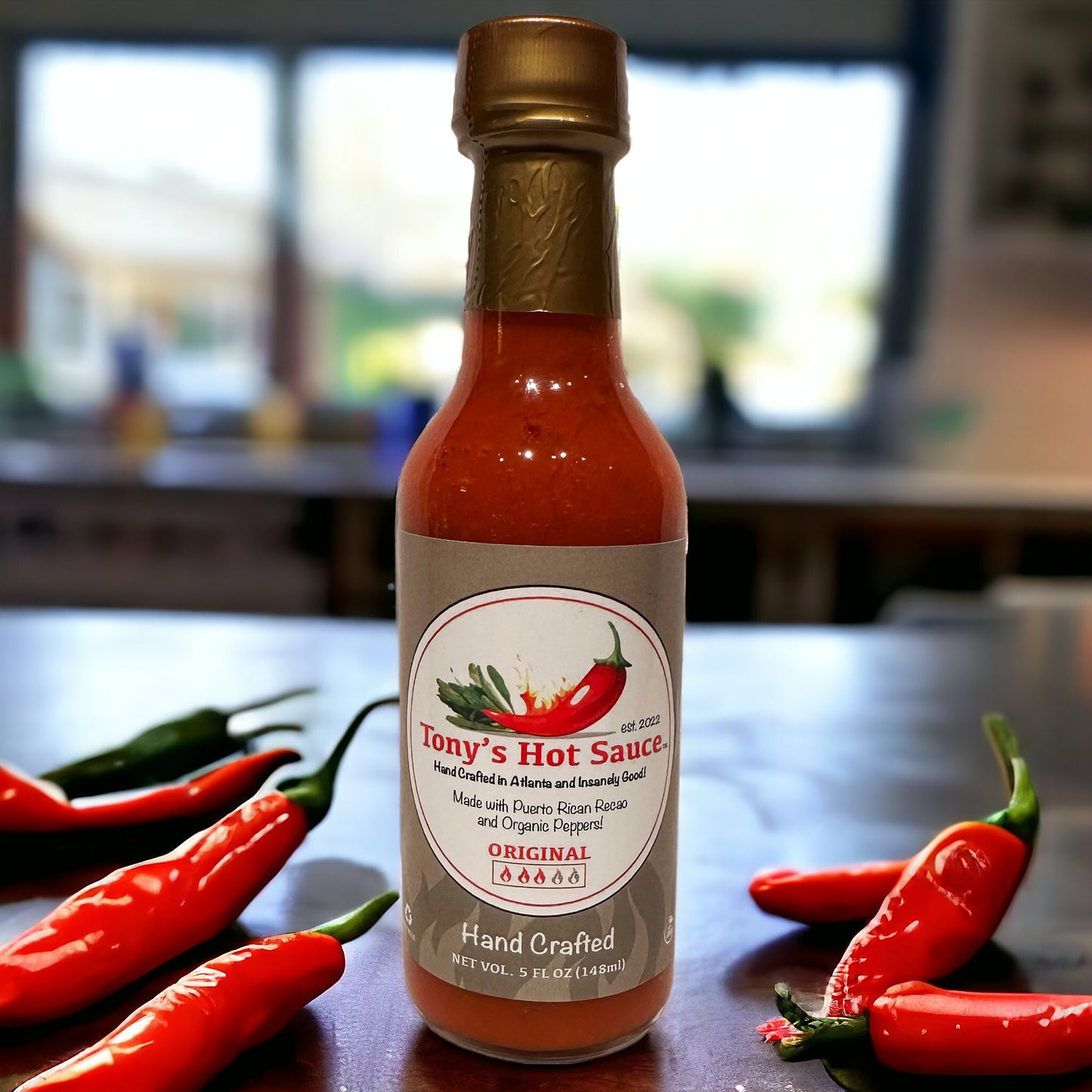 Salsa picante artesanal de Tony, sabor original, paquete de 3