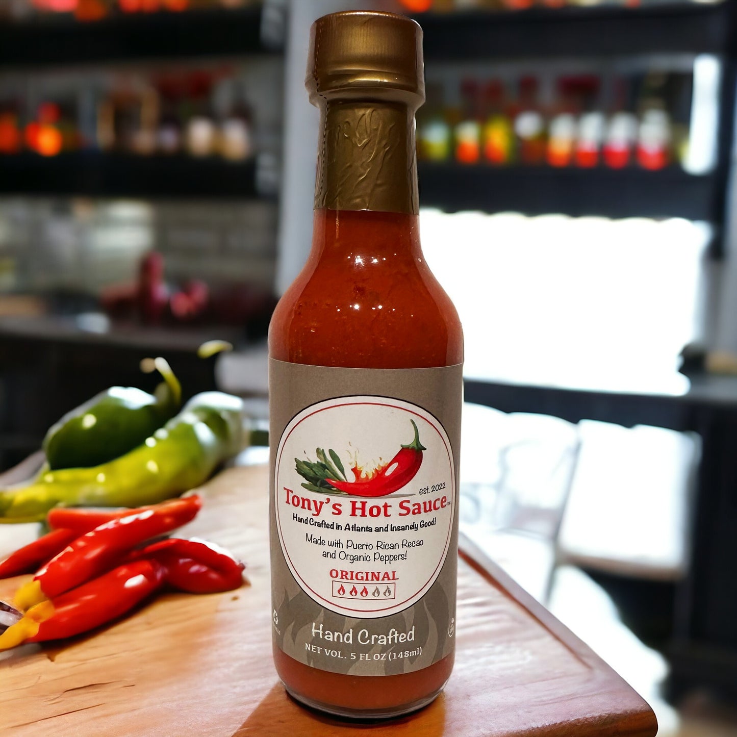 Tony's Handcrafted-"Original" Hot Sauce 5oz Bottle