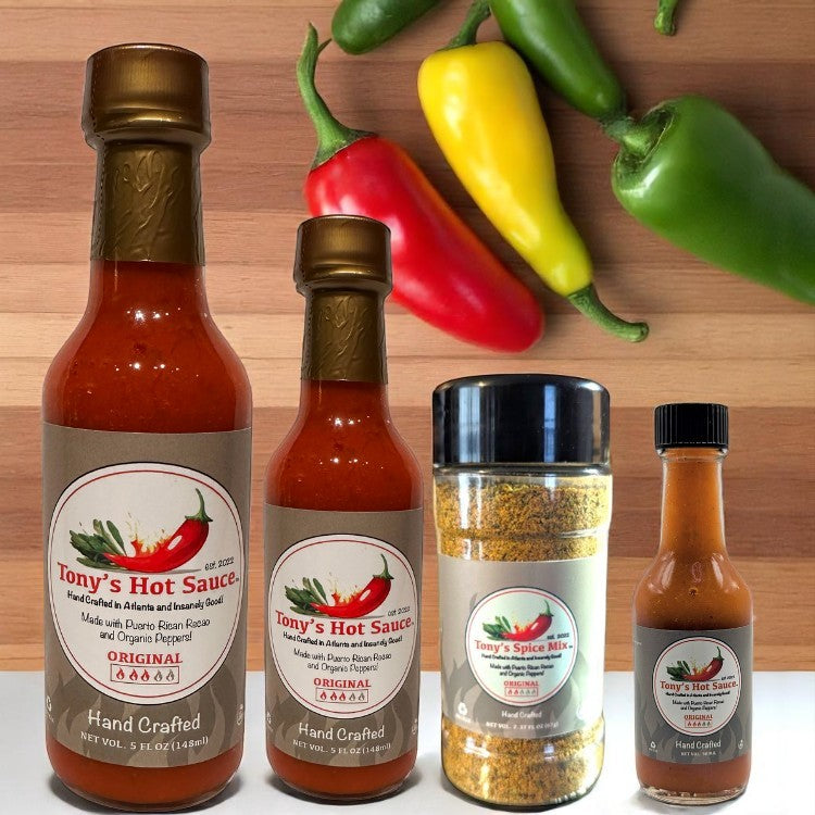 Salsa picante artesanal de Tony: set de regalo de salsa picante original