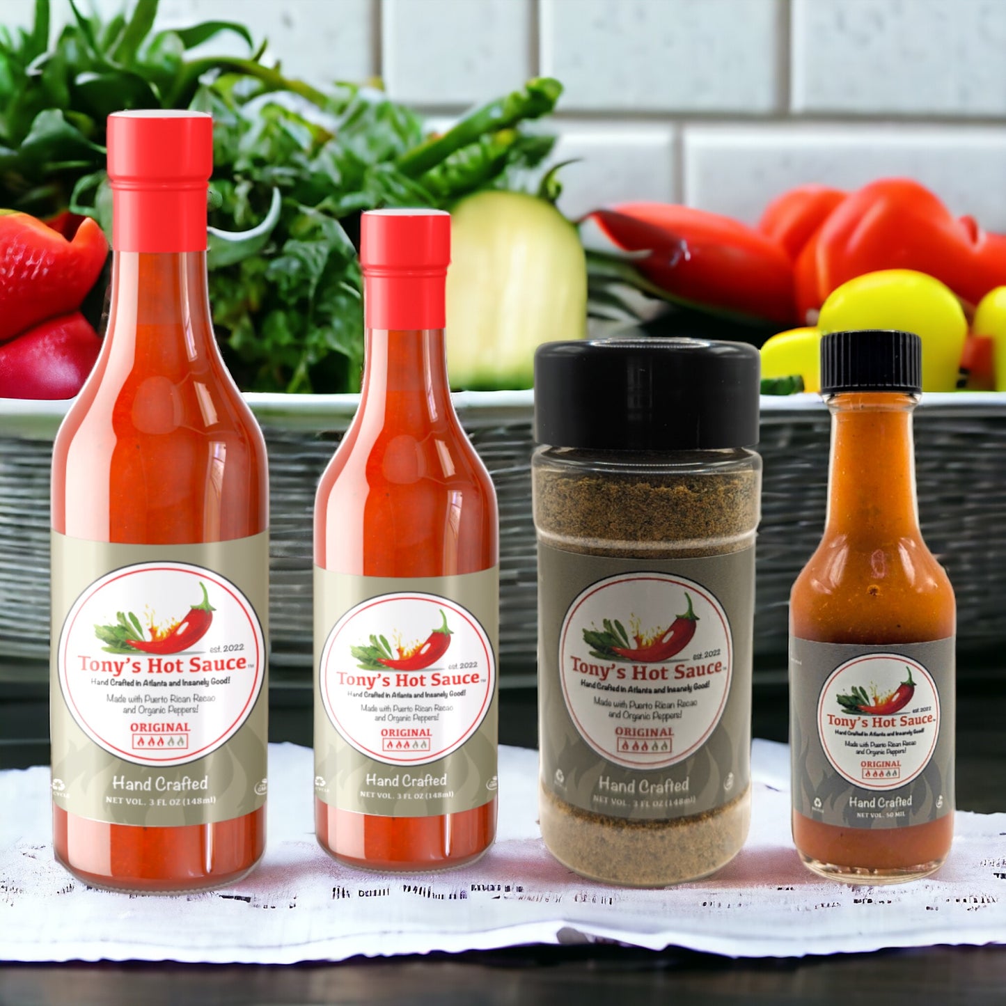 Tony's Handcrafted Hot Sauce- Original Hot Sauce Gift Set