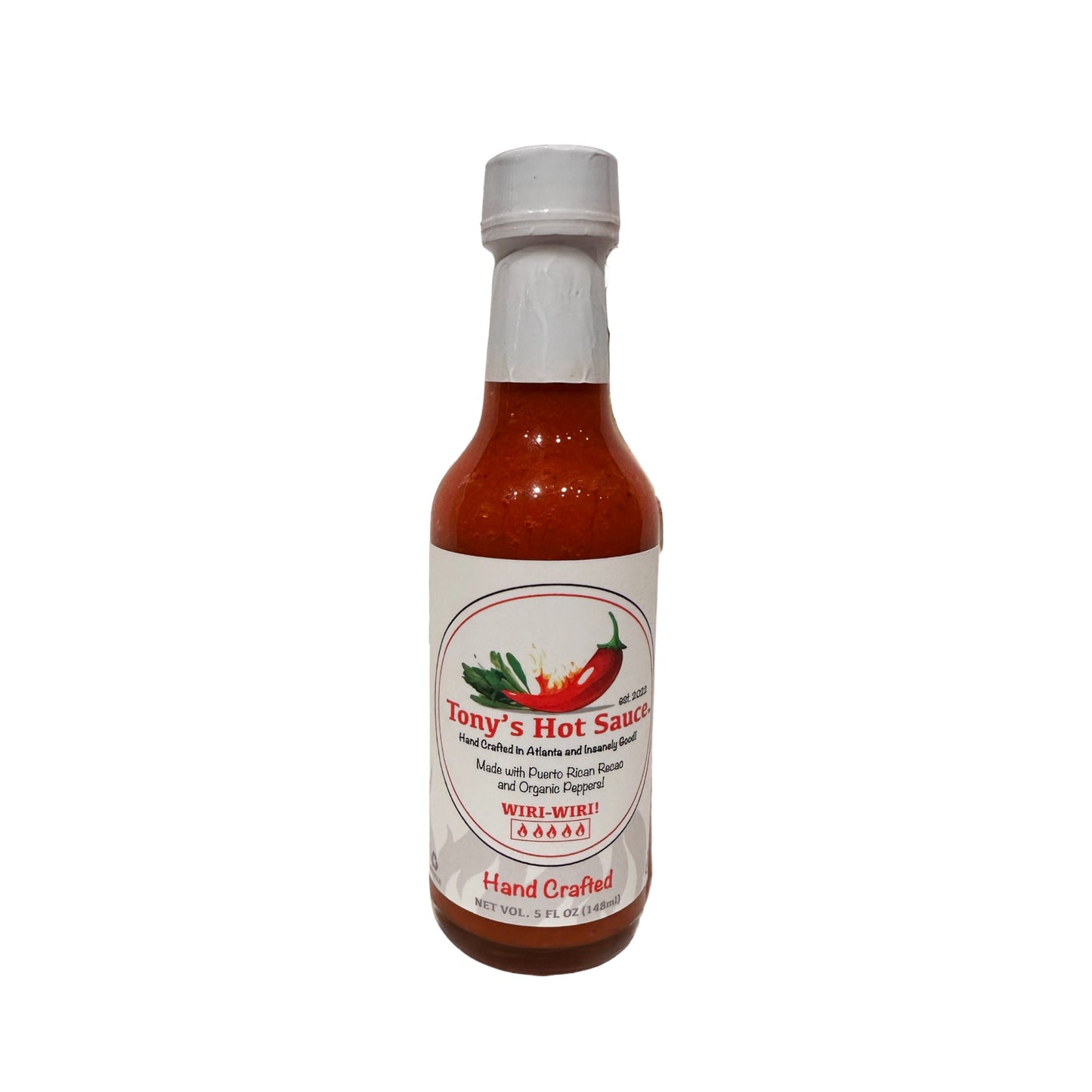 Tony's Handcrafted Hot Sauce 5oz 12 Case Pack- Wiri Wiri Gambian Pepper Sauce
