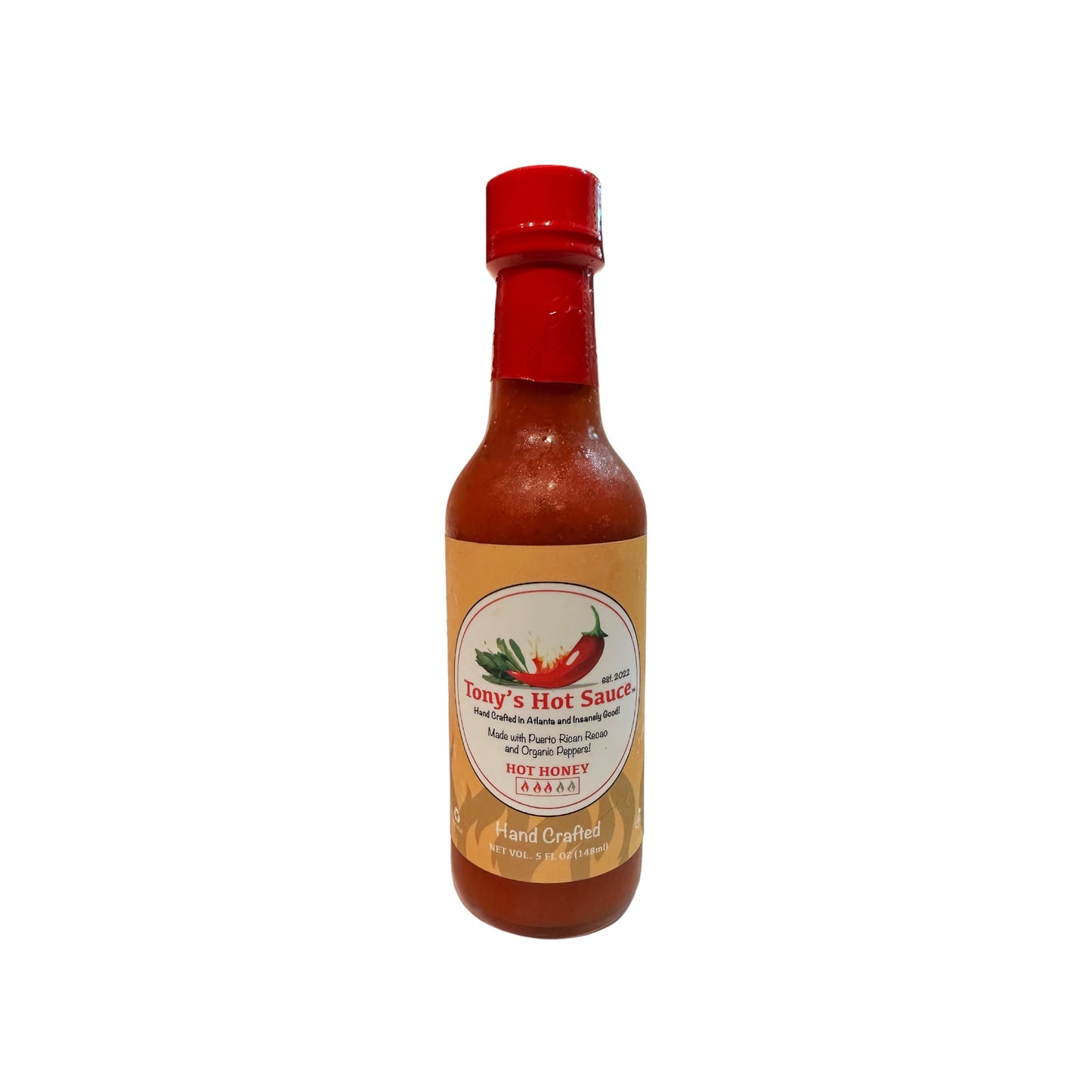 Tony's Handcrafted Hot Sauce-Hot Honey 5oz 12 Case Pack