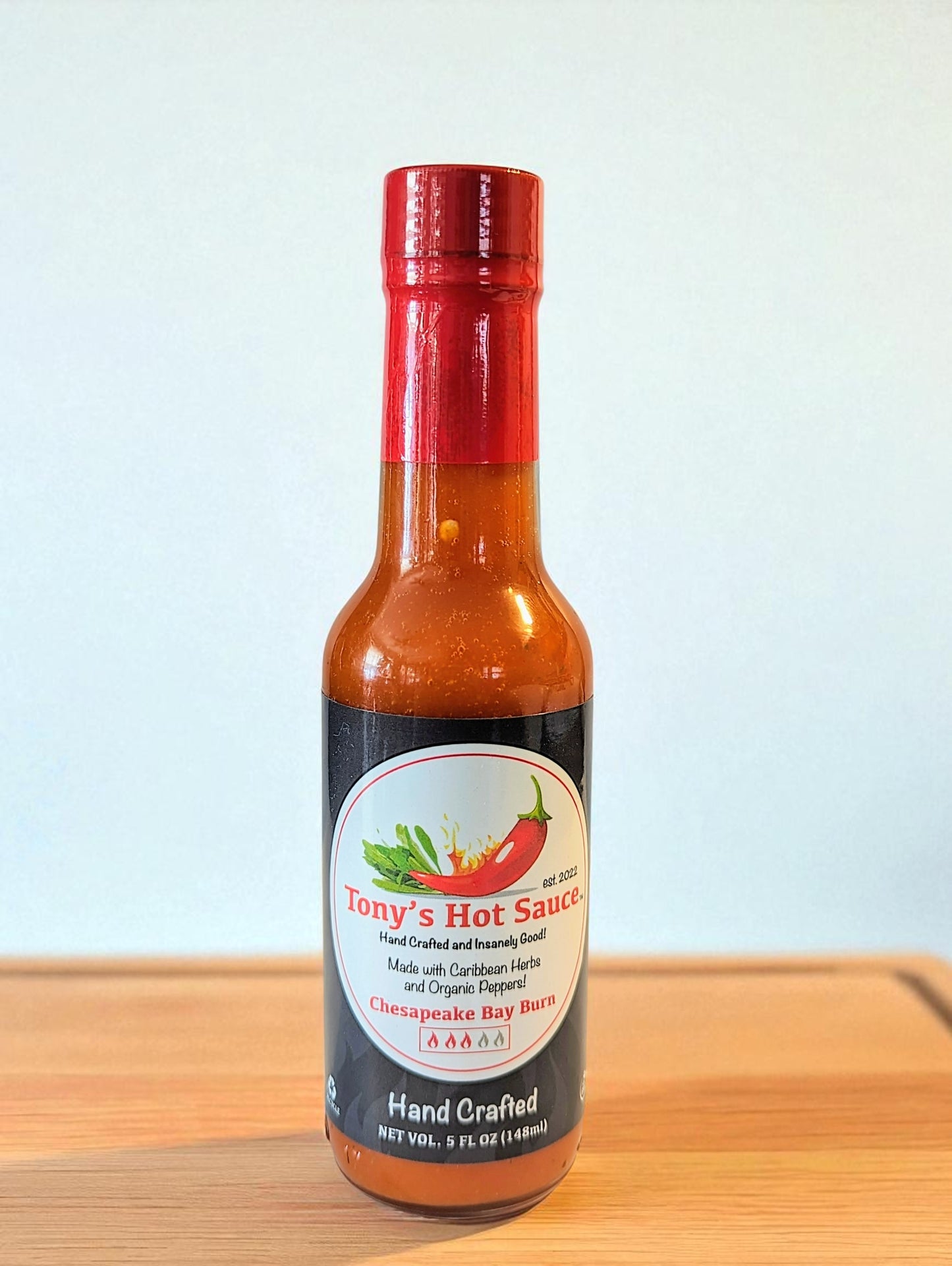 Tony's Handcrafted Hot Sauce- Chesapeake Bay Burn 5oz Bottle