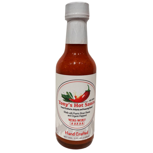 Tony's Handcrafted Hot Sauce 5oz " Wiri Wiri Gambian Sauce " Hot"